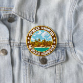 Badge Rond 7,6 Cm République dominicaine (En situation)