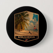 Badge Rond 7,6 Cm République dominicaine (Devant)