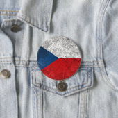 Badge Rond 7,6 Cm République tchèque (En situation)