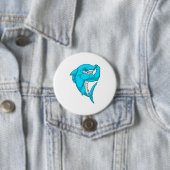 Badge Rond 7,6 Cm requin-marteau en tant que culturiste au Bodybuild (En situation)