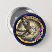 Badge Rond 7,6 Cm Resist State Bird Arkansas Mockingbird (Devant & derrière)