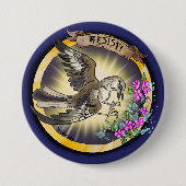 Badge Rond 7,6 Cm Resist State Bird Arkansas Mockingbird (Devant)