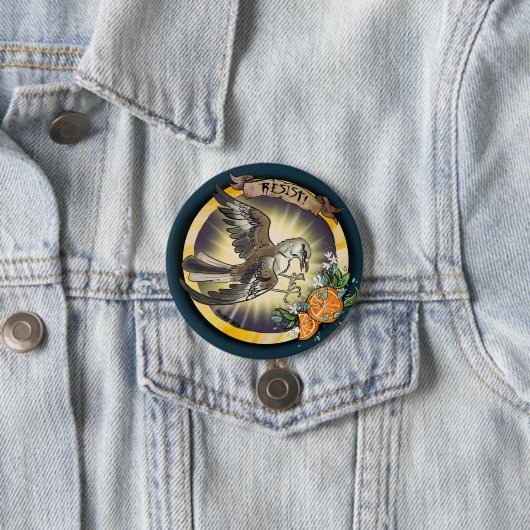 Badge Rond 7,6 Cm Resist State Bird Florida Mockingbird (En situation)