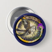 Badge Rond 7,6 Cm Resist State Bird Tennessee Mockingbird (Devant & derrière)