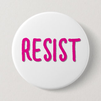 Badge Rond 7,6 Cm Résister Résistance Rose