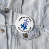 Badge Rond 7,6 Cm Résolvez le bouton de puzzle (En situation)