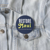 Badge Rond 7,6 Cm Restaurer Maui (En situation)
