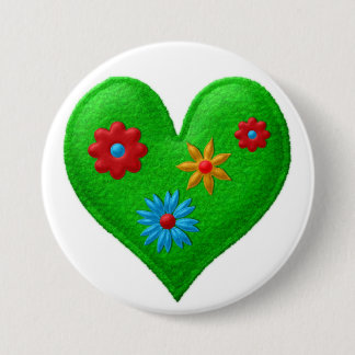 Badge Rond 7,6 Cm Retour à l'école, Sac à dos boutons Pins Coeur ver