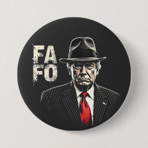 Badge Rond 7,6 Cm Retro Américain Donald Trump FAFO USA Drapeau Patr