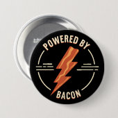 Badge Rond 7,6 Cm Retro Bacon Lover Drôle Conception alimentaire ave (Devant & derrière)