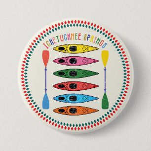 Badge Rond 7,6 Cm Retro Ichetucknee Springs Kayak