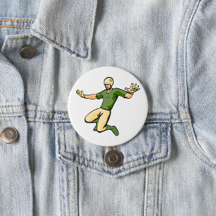 Badge Rond 7,6 Cm Retro Joueur de baseball Sport Vintage Graphisme