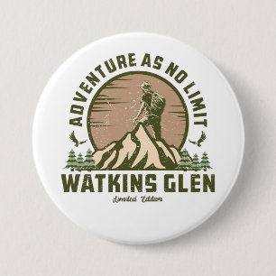 Badge Rond 7,6 Cm Retro Watkins Glen Hike