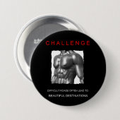 Badge Rond 7,6 Cm réussite sportive objectifs de motivation (Devant & derrière)