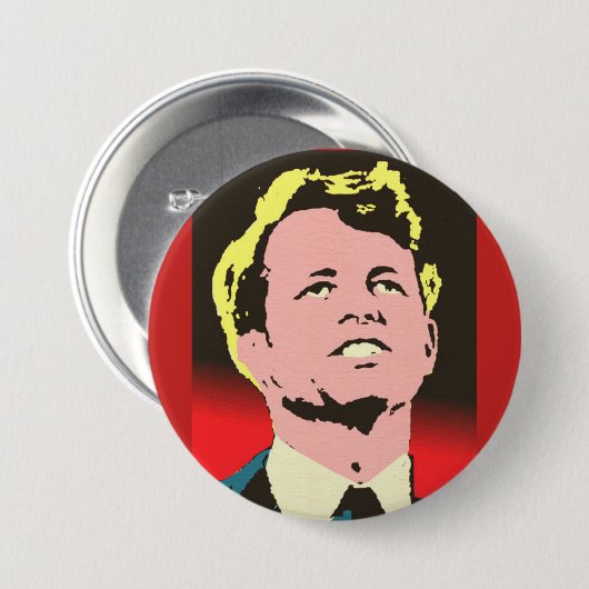 BADGE ROND 7,6 CM RFK (Devant & derrière)