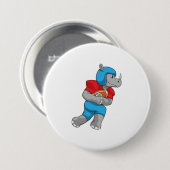 Badge Rond 7,6 Cm Rhino de football (Devant & derrière)