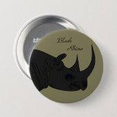Badge Rond 7,6 Cm Rhinocéros noir (Devant & derrière)