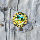 Badge Rond 7,6 Cm Rio de Janeiro (En situation)