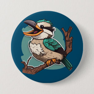 Badge Rond 7,6 Cm Rire Kookaburra
