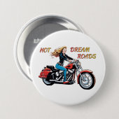 Badge Rond 7,6 Cm Roads Girl Hot Dream (Devant & derrière)