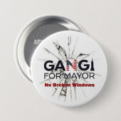 Badge Rond 7,6 Cm Robert Gangi pour le maire (Devant & derrière)