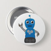 Badge Rond 7,6 Cm Robot (Devant & derrière)