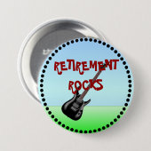 Badge Rond 7,6 Cm Roches de retraite avec cadre noir (Devant & derrière)