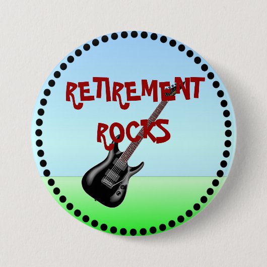 Badge Rond 7,6 Cm Roches de retraite avec cadre noir (Devant)
