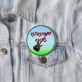 Badge Rond 7,6 Cm Roches de retraite avec cadre noir (En situation)