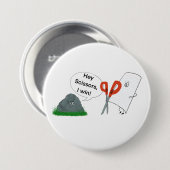 Badge Rond 7,6 Cm Rock, Papier, Ciseaux (Devant & derrière)