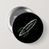 Badge Rond 7,6 Cm Rocket Crypto (Devant & derrière)