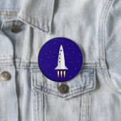 Badge Rond 7,6 Cm Rocket Science (En situation)