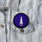 Badge Rond 7,6 Cm Rocket Science (En situation)