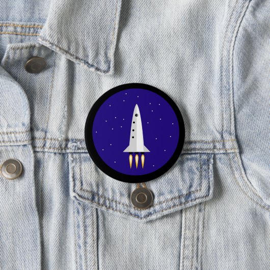 Badge Rond 7,6 Cm Rocket Science (En situation)
