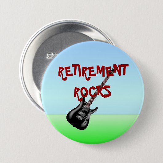 Badge Rond 7,6 Cm Rocks de retraite (Devant & derrière)