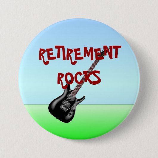 Badge Rond 7,6 Cm Rocks de retraite (Devant)
