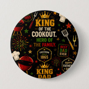 Badge Rond 7,6 Cm Roi du barbecue