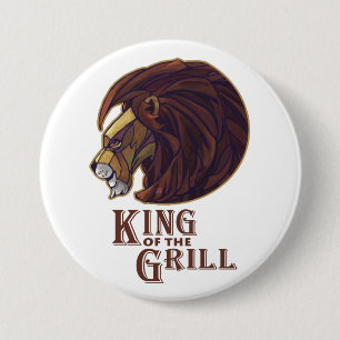 Badge Rond 7,6 Cm Roi du Grill