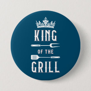 Badge Rond 7,6 Cm Roi du Grill