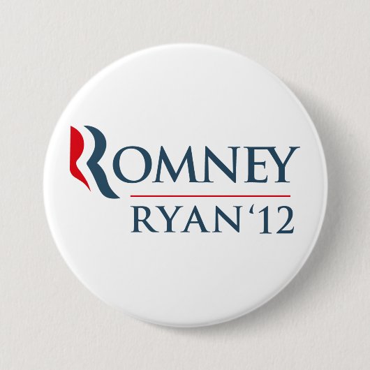 Badge Rond 7,6 Cm Romney Ryan 2012 (Devant)