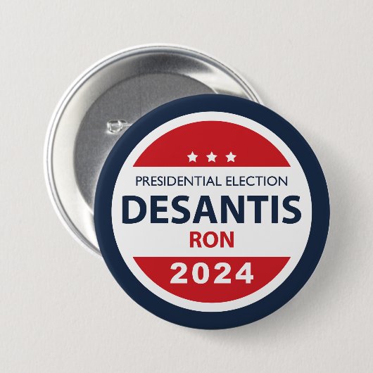 Badge Rond 7,6 Cm Ron DeSantis 2024 (Devant & derrière)