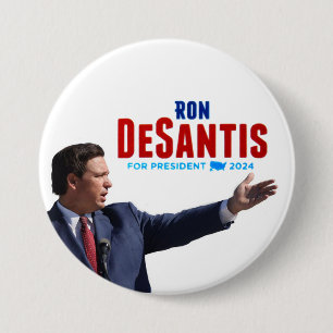 Badge Rond 7,6 Cm Ron DeSantis Président