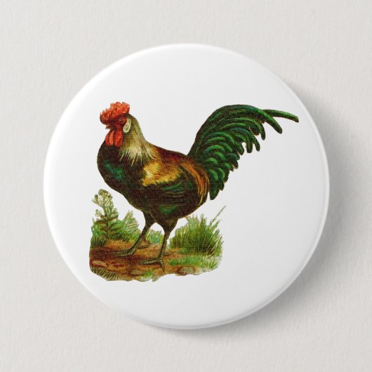 Badge Rond 7,6 Cm Rooster (Devant)