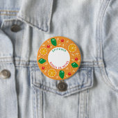 Badge Rond 7,6 Cm Rosca de Reyes pour Epiphanie (En situation)