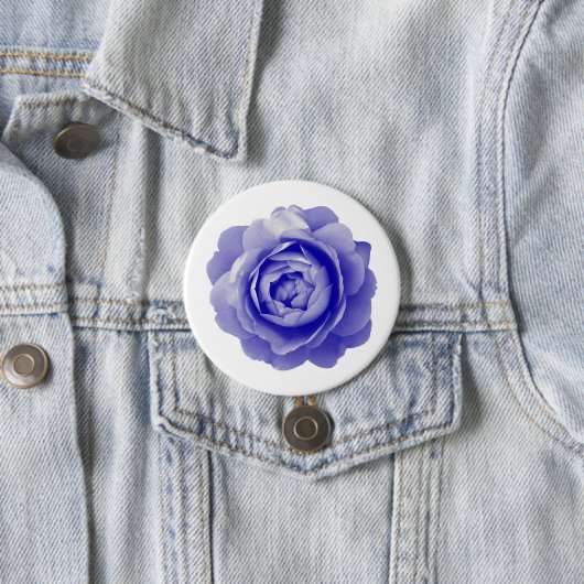 Badge Rond 7,6 Cm Rose bleu (En situation)