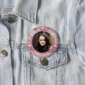 Badge Rond 7,6 Cm Rose funéraire Quartz Amour Mémoire photo Memorial (En situation)