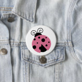 Badge Rond 7,6 Cm Rose Ladybug (En situation)
