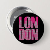 Badge Rond 7,6 Cm Rose Londres (Devant & derrière)