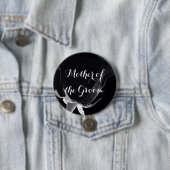 Badge Rond 7,6 Cm Rose Noire (En situation)