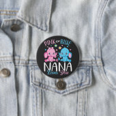 Badge Rond 7,6 Cm Rose Ou Bleu Nana Vous Aime Elephant Baby Round (En situation)